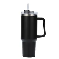 40oz Handle Car Cup 304 Stainless Steel Insulation Cold Ice Cup With Handle Straw Car Cup sku image 1