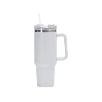 40oz Handle Car Cup 304 Stainless Steel Insulation Cold Ice Cup With Handle Straw Car Cup sku image 2