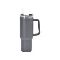 40oz Handle Car Cup 304 Stainless Steel Insulation Cold Ice Cup With Handle Straw Car Cup sku image 3