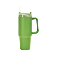 40oz Handle Car Cup 304 Stainless Steel Insulation Cold Ice Cup With Handle Straw Car Cup sku image 6