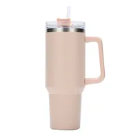 40oz Handle Car Cup 304 Stainless Steel Insulation Cold Ice Cup With Handle Straw Car Cup sku image 7