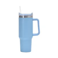 40oz Handle Car Cup 304 Stainless Steel Insulation Cold Ice Cup With Handle Straw Car Cup sku image 8