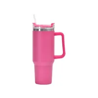 40oz Handle Car Cup 304 Stainless Steel Insulation Cold Ice Cup With Handle Straw Car Cup sku image 14