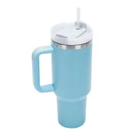 40oz Handle Car Cup 304 Stainless Steel Insulation Cold Ice Cup With Handle Straw Car Cup sku image 19