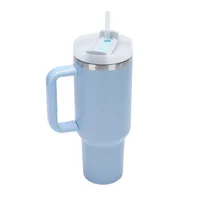 40oz Handle Car Cup 304 Stainless Steel Insulation Cold Ice Cup With Handle Straw Car Cup sku image 20