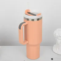 40oz Handle Car Cup 304 Stainless Steel Insulation Cold Ice Cup With Handle Straw Car Cup sku image 21