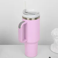 40oz Handle Car Cup 304 Stainless Steel Insulation Cold Ice Cup With Handle Straw Car Cup sku image 22