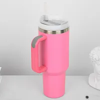 40oz Handle Car Cup 304 Stainless Steel Insulation Cold Ice Cup With Handle Straw Car Cup sku image 23