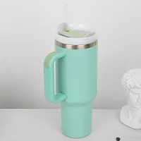 40oz Handle Car Cup 304 Stainless Steel Insulation Cold Ice Cup With Handle Straw Car Cup sku image 26