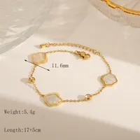 Wholesale Jewelry IG Style French Style Romantic Heart Shape Shell 304 Stainless Steel Acrylic 18K Gold Plated Bracelets Necklace main image 2