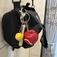 Fashion Baseball Pu Leather Unisex Bag Pendant Keychain sku image 17