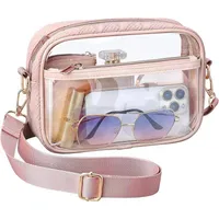 Women's PVC Polyester Solid Color Basic Square Zipper Crossbody Bag Messenger Bag main image 1