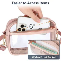 Women's PVC Polyester Solid Color Basic Square Zipper Crossbody Bag Messenger Bag main image 4