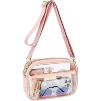 Women's PVC Polyester Solid Color Basic Square Zipper Crossbody Bag Messenger Bag main image 3