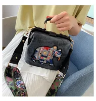 Women's Pu Leather Animal Color Block Vintage Style Square Magnetic Buckle Handbag Crossbody Bag main image 1