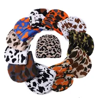 Unisex Retro Classic Style Cow Pattern Leopard Eaveless Wool Cap main image 1