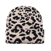 Unisex Retro Classic Style Cow Pattern Leopard Eaveless Wool Cap main image 2