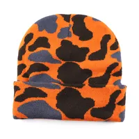 Unisex Retro Classic Style Cow Pattern Leopard Eaveless Wool Cap main image 5