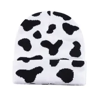 Unisex Retro Classic Style Cow Pattern Leopard Eaveless Wool Cap sku image 6