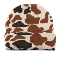 Unisex Retro Classic Style Cow Pattern Leopard Eaveless Wool Cap sku image 11