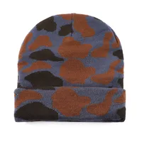 Unisex Retro Classic Style Cow Pattern Leopard Eaveless Wool Cap sku image 3