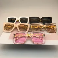 Square Chain High-end Sunglasses  New  Trend Large Frame Street Photo Glasses Frame Personality Women main image 1