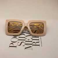 Square Chain High-end Sunglasses  New  Trend Large Frame Street Photo Glasses Frame Personality Women sku image 2