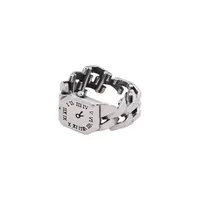 New  Creative Fashion Diamond Watch Decorative Ring Female S925 Thai Silver Couple Tail Ring Index Finger Ring Male sku image 3