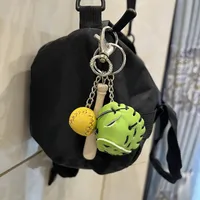 Fashion Baseball Pu Leather Unisex Bag Pendant Keychain sku image 35