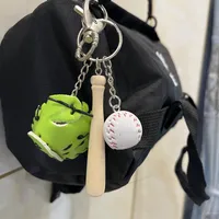 Fashion Baseball Pu Leather Unisex Bag Pendant Keychain sku image 18