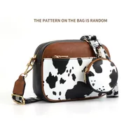 In Stock  Hot Sale Quilted Embroidered Plaid Color Matching Retro Shoulder Bag Zipper Shoulder Strap Messenger Bag Wallet Small Square Bag sku image 13