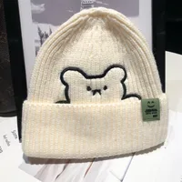Women's Simple Style Bear Eaveless Wool Cap sku image 3