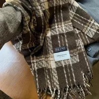 Women's Casual Lattice Imitation Cashmere Tassel Scarf sku image 3