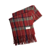 Women's Casual Lattice Imitation Cashmere Tassel Scarf main image 4