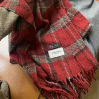 Women's Casual Lattice Imitation Cashmere Tassel Scarf sku image 4