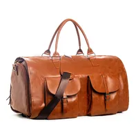 In Stock New Convertible Travel Clothing Carry-on Luggage Bag 2-in-1 Hanging Suitcase Suit Travel Bag sku image 1