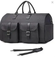 In Stock New Convertible Travel Clothing Carry-on Luggage Bag 2-in-1 Hanging Suitcase Suit Travel Bag sku image 2