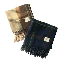 Women's Elegant Plaid Imitation Cashmere Tassel Scarf main image 4