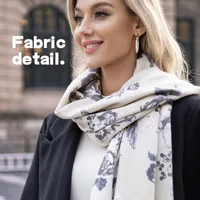 Autumn And Winter New Cashmere Tassel Shawl Fresh Sweet Rose Printed Cold-proof Warm Scarf main image 1