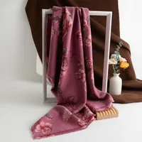 Autumn And Winter New Cashmere Tassel Shawl Fresh Sweet Rose Printed Cold-proof Warm Scarf sku image 1