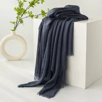 Women's Simple Style Solid Color Polyester Silk Scarf sku image 2