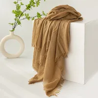 Women's Simple Style Solid Color Polyester Silk Scarf sku image 7