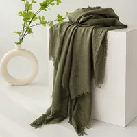 Women's Simple Style Solid Color Polyester Silk Scarf sku image 16