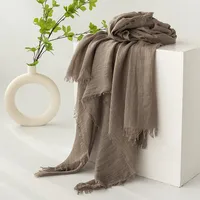 Women's Simple Style Solid Color Polyester Silk Scarf sku image 24