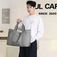 New Nylon Cloth Men's And Women's Portable Large Capacity Backpack Travel Bag Shoulder Portable Newspaper Luggage Bag Storage Bag main image 2