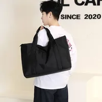 New Nylon Cloth Men's And Women's Portable Large Capacity Backpack Travel Bag Shoulder Portable Newspaper Luggage Bag Storage Bag main image 3