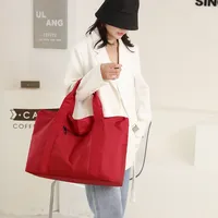 New Nylon Cloth Men's And Women's Portable Large Capacity Backpack Travel Bag Shoulder Portable Newspaper Luggage Bag Storage Bag main image 4