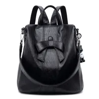 Trendy Anti-theft Backpack For Women  Spring And Summer New Korean Style Fashionable Multi-purpose Cute Bowknot Backpack Travel Bag sku image 1