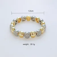 Copper Plating Inlay Geometric Zircon Bangle sku image 2