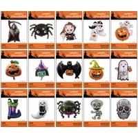 Halloween Decorations Pumpkin Spider Back Card Single Aluminum Foil Balloon Ghost Festival Skull Funny Bar Balloon main image 2